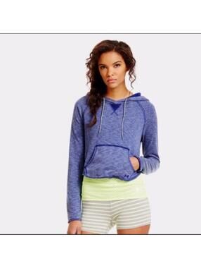 Under Armour Women's Rollick Cropped Pullover Hoodie Blue - 1243125 Size Medium